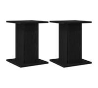 vidaXL Soporte de altavoz de madera de roble negro para exhibición | Construcción de madera duradera, tamaño compacto de 30 x 40 cm, diseño moderno para cine en casa y sala de estar, mantiene el