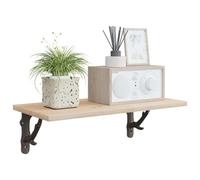 vidaXL Soportes para estanterías de pared 12 uds. Marrón antiguo