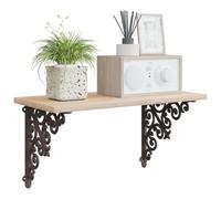 vidaXL Soportes para estanterías de pared 12 uds. Marrón antiguo Acero