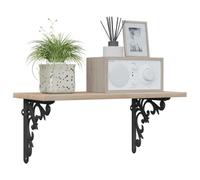 vidaXL Soportes para estanterías de pared 12 uds. Negro