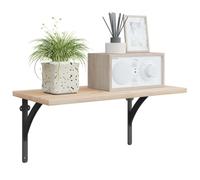 vidaXL Soportes para estanterías de pared 12 uds. Negro
