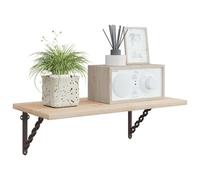 vidaXL Soportes para estanterías de pared 2 uds. Marrón antiguo