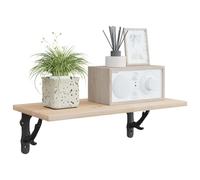 vidaXL Soportes para estanterías de pared 2 uds. Negro 14 x 14 x 4 cm