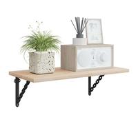 vidaXL Soportes para estanterías de pared 2 uds. Negro
