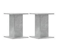 vidaXL Soportes para Plantas 2 uds Madera Gris hormigón 30x30x40 cm, Soporte de Flor, Soporte de Planta de casa, Mesa de Planta, Soporte de Maceta