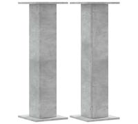 vidaXL Soportes para Plantas 2 uds Madera Gris hormigón 30x30x95 cm, Soporte de Flor, Soporte de Planta de casa, Mesa de Planta, Soporte de Maceta