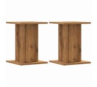 vidaXL Soportes para Plantas 2 uds Madera Roble artisian 30x30x40 cm, Soporte de Flor, Soporte de Planta de casa, Mesa de Planta, Soporte de Maceta