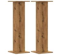 vidaXL Soportes para Plantas 2 uds Madera Roble artisian 30x30x95 cm, Soporte de Flor, Soporte de Planta de casa, Mesa de Planta, Soporte de Maceta