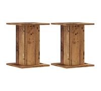 vidaXL Soportes para Plantas 2 uds Madera Roble Envejecido 30x30x40 cm, Soporte de Flor, Soporte de Planta de casa, Mesa de Planta, Soporte de Maceta