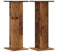 vidaXL Soportes para Plantas 2 uds Madera Roble Envejecido 30x30x80 cm, Soporte de Flor, Soporte de Planta de casa, Mesa de Planta, Soporte de Maceta