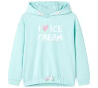 vidaXL Sudadera con Capucha de Niños Ropa Infantil de Manga Larga Verde Agua 128