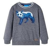 vidaXL Sudadera Infantil Azul Marino mélange 128