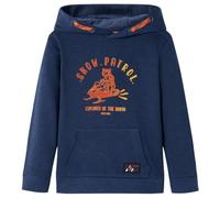 vidaXL Sudadera infantil con capucha azul marino y naranja 128, sudadera con capucha para niñas, sudadera con capucha, sudadera con capucha infantil
