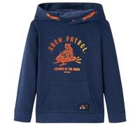 vidaXL Sudadera infantil con capucha azul marino y naranja 128, sudadera con capucha para niñas, sudadera con capucha, sudadera con capucha infantil