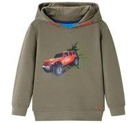 vidaXL Sudadera Infantil con Capucha Estampado Todoterreno Ropa Niños Color Caqui 128