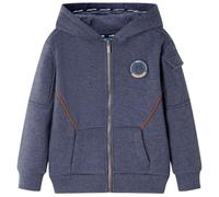 vidaXL Sudadera Infantil con Capucha Cremallera Ropa de Niños Azul Oscuro Mélange 104