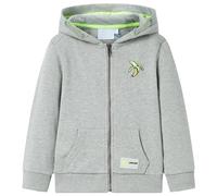 vidaXL Sudadera Infantil con Capucha Cremallera Ropa de Niños Caqui Claro Melange 140