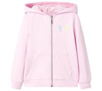 vidaXL Sudadera Infantil con Capucha Cremallera Ropa de Niños Mariposa Rosa Claro 104
