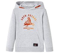 vidaXL Sudadera con Capucha Infantil Ropa para Niños Manga Larga Gris y Naranja 116