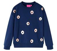 vidaXL Sudadera Infantil con Estampado de Flores Jersey Ropa de Niños Azul Marino 92