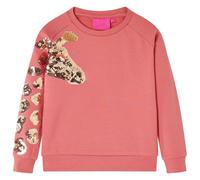 vidaXL Sudadera Infantil con Jirafa de Lentejuelas Jersey Ropa Rosa Envejecido 104