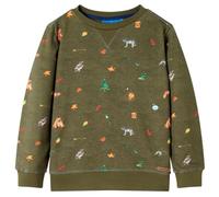 vidaXL Sudadera Infantil de Manga Larga Escote Redondo Jersey Ropa de Niños Caqui 104