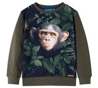 vidaXL Sudadera Infantil de Manga Larga Escote Redondo Jersey Ropa de Niños Caqui 128