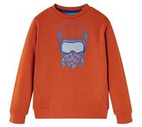 vidaXL Sudadera Infantil Jersey Ropa con Cuello Redondo de Niños Color Teja Claro 128
