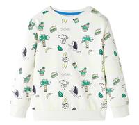 Sudadera Infantil Jersey Ropa de Manga Larga Cuello Redondo Crudo Suave 116