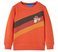 vidaXL Sudadera Infantil de Manga Larga Escote Redondo Ropa para Niños Naranja 92