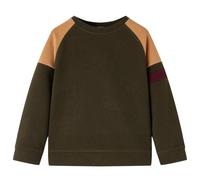 vidaXL Sudadera Infantil Ropa de Niños Jersey de Manga Larga Caqui Oscuro y Camel 128
