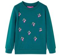 vidaXL Sudadera para Niños Estampado Purpurina Jersey Ropa Infantil Verde Oscuro 116