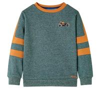 vidaXL Sudadera Infantil Estampado Motocicleta Ropa de Niños Verde Oscuro Melange 92