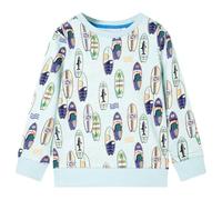 vidaXL Sudadera para niños Azul Suave mélange 116