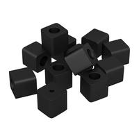 vidaXL Sujeta Cajón 12 pcs Negro 15 x 15 x 15mm Copólímero PP, Bisagras para mejoras del hogar, accesorios de puerta compactos, diseño universal y contemporáneo para espacios modernos