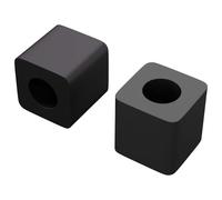 vidaXL Sujeta Cajón 2 pcs Negro 15 x 15 x 15mm Copólímero PP, Bisagras para mejoras del hogar, accesorios de puerta compactos, diseño universal y contemporáneo para espacios modernos