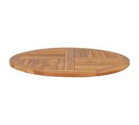 Superficie de mesa redonda madera maciza de teca 2,5 cm 90 cm