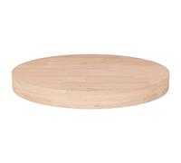 vidaXL Superficie de Mesa Redonda Restaurantes Cafeterías Hoteles Tablero Sala Estar Salón Comedor Cocina Madera de Roble Sin Tratar Ø40x4 cm