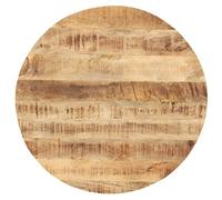 vidaXL Superficie de Mesa Redonda Tablero Comedor Repuesto Salón Sala de Estar Oficina Mueble Encimera 25-27 mm 80cm Madera Maciza de Mango