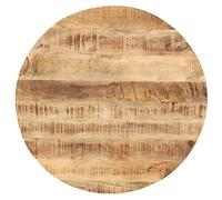 vidaXL Superficie de Mesa Redonda Tablero Comedor Repuesto Salón Sala de Estar Oficina Mueble Encimera 25-27 mm 70cm Madera Maciza de Mango