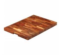 vidaXL Tabla de cortar madera maciza de acacia 60x42x4 cm, tabla de cortar de madera, tabla de corte, tabla para servir, tabla de corte de madera