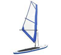 vidaXL Tabla Inflable de Paddle Surf Sup Remo Hinchables Diversión Mar Juegos al Aire Libre Exterior Terraza Deporte Aventura Acuáticos Azul y Blanco