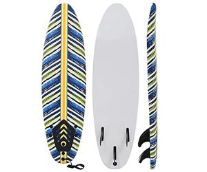 vidaXL Tabla de Surf 170 cm Hojas Deportes Acuáticos Exterior Navegación Mar