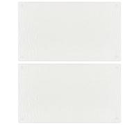 vidaXL 2x Tablas de Cortar Protector Encimera de Cocina Cubierta Placa de Inducción Alimentos Fácil Limpiar Burbujas Transparentes Vidrio Templado