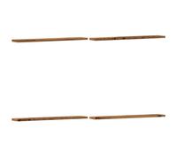 vidaXL Tablas de estantería 4 uds Madera ingeniería Negro 60x10x1,5 cm, Estante de estantería, Estante Extra, Estante de Pared