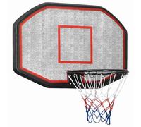 vidaXL Tablero de baloncesto duradero, material de polietileno resistente a los rayos UV, borde de acero clásico, diseño montado en la pared, para uso en interiores y exteriores, multicolor