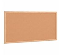 vidaxl Tablero de corcho para avisos/pines, marco de madera de pino maciza, 60 x 30 cm, para el hogar, oficina, aula, instalación versátil, memo/organización