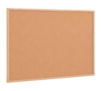 vidaXL Pizarra de corcho con marco de madera de pino maciza, 80 x 55 cm, tablón de corcho para pared, moderno tablón de anuncios, tablón de anuncios, pared de oficina