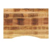 vidaXL Tablero de escritorio con curva madera de mango rugosa 80x50x2,5 cm