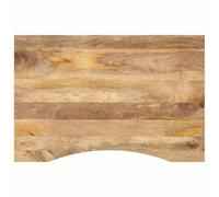 vidaXL Tablero de escritorio con curva, madera de mango rugosa 80x60x2,5 cm
